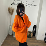 GILET PALMIERS ORANGE - La Petite Somptueuse