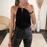 HAUT ANNEAU DENTELLE NOIR - La Petite Somptueuse