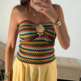 HAUT CROCHET COQUILLAGE ORANGE - La Petite Somptueuse