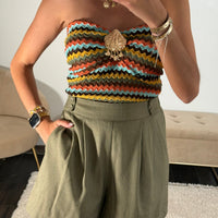 HAUT CROCHET COQUILLAGE ORANGE - La Petite Somptueuse