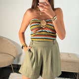 HAUT CROCHET COQUILLAGE ORANGE - La Petite Somptueuse