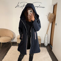 IMPERMEABLE REVERSIBLE POLAIRE BLEU MARINE - La Petite Somptueuse