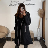 IMPERMEABLE REVERSIBLE POLAIRE NOIR - La Petite Somptueuse
