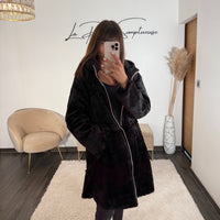 IMPERMEABLE REVERSIBLE POLAIRE NOIR - La Petite Somptueuse