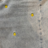 JEAN BLEU ANANAS JAUNE - La Petite Somptueuse
