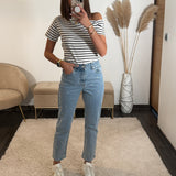 JEAN MOM COEURS SILVER - La Petite Somptueuse