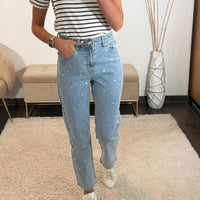 JEAN MOM COEURS SILVER - La Petite Somptueuse