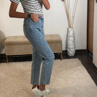 JEAN MOM COEURS SILVER - La Petite Somptueuse