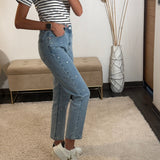 JEAN MOM COEURS SILVER - La Petite Somptueuse