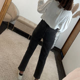 JEAN MOM GRIS FONCE - La Petite Somptueuse