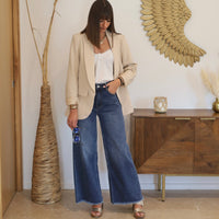 JEAN WIDE LEG BRUT BERNY - La Petite Somptueuse