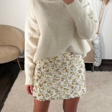 JUPE BLANCHE SEQUINS ARIA - La Petite Somptueuse