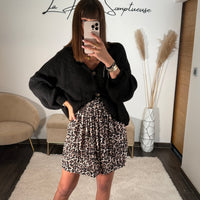 JUPE COURTE LEOPARD COLINE - La Petite Somptueuse