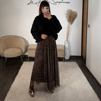 JUPE EN TULLE LEOPARD MAIA - La Petite Somptueuse