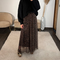 JUPE EN TULLE LEOPARD MAIA - La Petite Somptueuse