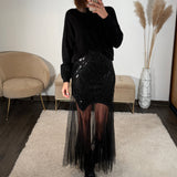 JUPE EN TULLE NOIR ALIA - La Petite Somptueuse