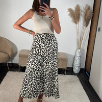 JUPE GAZE DE COTON LEOPARD - La Petite Somptueuse