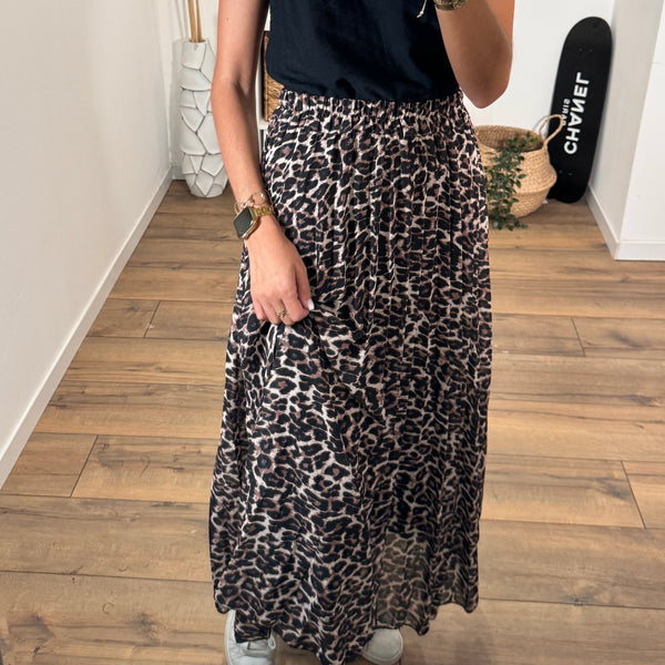 JUPE LEOPARD PAOLA - La Petite Somptueuse