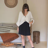 JUPE NOIRE PLISSÉE EMY - La Petite Somptueuse