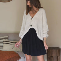 JUPE NOIRE PLISSÉE EMY - La Petite Somptueuse