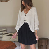 JUPE NOIRE PLISSÉE EMY - La Petite Somptueuse