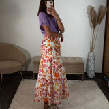 JUPE ORANGE FLAVIE - La Petite Somptueuse