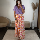 JUPE ORANGE FLAVIE - La Petite Somptueuse