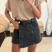JUPE SHORT EN JEAN GAELLE - La Petite Somptueuse