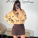 JUPE SHORT MARRON VAYA - La Petite Somptueuse