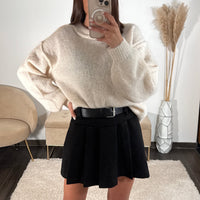 JUPE SHORT NOIR + CEINTURE - La Petite Somptueuse