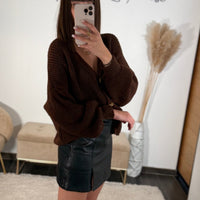 JUPE SHORT SIMILICUIR NOIRE ANA - La Petite Somptueuse