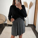 JUPE SILVER PLISSÉE EMY - La Petite Somptueuse