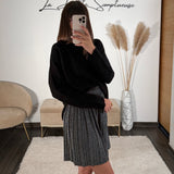 JUPE SILVER PLISSÉE EMY - La Petite Somptueuse