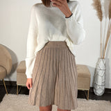 JUPE TAUPE EN LAINE KLEA - La Petite Somptueuse