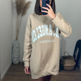 LONG SWEAT BEIGE FONCE LOS ANGELES - La Petite Somptueuse