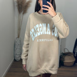 LONG SWEAT BEIGE FONCE LOS ANGELES - La Petite Somptueuse