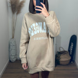 LONG SWEAT BEIGE FONCE LOS ANGELES - La Petite Somptueuse