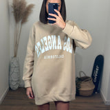 LONG SWEAT BEIGE FONCE LOS ANGELES - La Petite Somptueuse