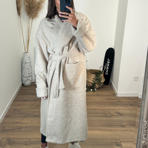 MANTEAU BEIGE CHINE JULES - La Petite Somptueuse