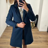 MANTEAU BLEU MARINE BASILE - La Petite Somptueuse