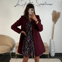 MANTEAU BORDEAUX BASILE - La Petite Somptueuse