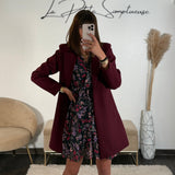 MANTEAU BORDEAUX BASILE - La Petite Somptueuse
