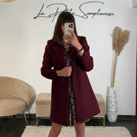 MANTEAU BORDEAUX BASILE - La Petite Somptueuse