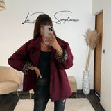 MANTEAU BORDEAUX LEO - La Petite Somptueuse