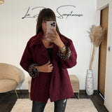MANTEAU BORDEAUX LEO - La Petite Somptueuse