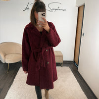 MANTEAU BORDEAUX ROBIN - La Petite Somptueuse
