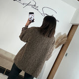 MANTEAU BRUN GRISE LEO - La Petite Somptueuse