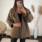 MANTEAU BRUN GRISE LEO - La Petite Somptueuse