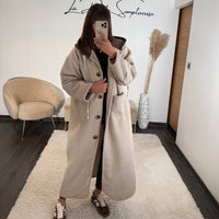 MANTEAU CAPUCHE BEIGE VICTOR - La Petite Somptueuse
