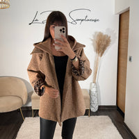 MANTEAU CAPUCHE CAMEL AIDEN - La Petite Somptueuse